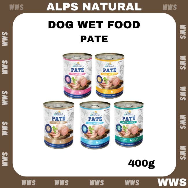 ALPS Natural Dog Can food ( PATE ) Pork /Salmon / Beef / Turkey