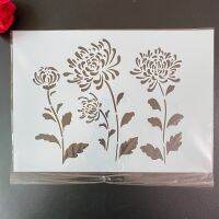 DIY Stencils Wall Painting Scrapbook Coloring Embossing Album Decorative Paper Card Template wall A4 29 *21cm chrysanthemum Rulers  Stencils