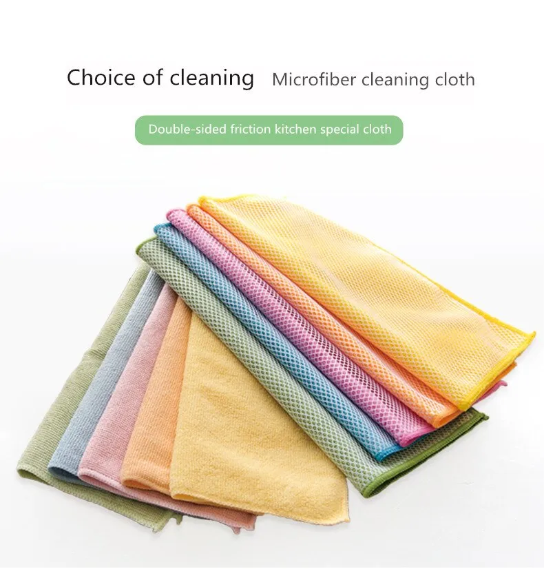 Microfiber Dish Cloth for Washing Dishes Dish Rags Bubble Net
