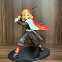 อะนิเมะปีศาจฆ่า Rengoku Kyoujurou แกว่งดาบต่อสู้ Ver. PVC Action Figure Tanjirou Friend Model Gift 17Cm