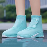 Rain Boots Cover Outdoor Rain Boots Thickened Non-Slip Unisex Waterproof Non-Slip Wear-Resistant Shoe Cover Silicone Rain Boots Shoes Accessories