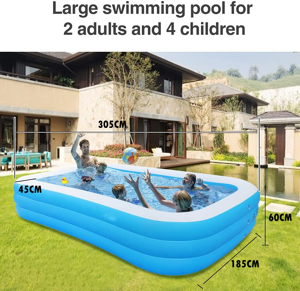 Garden Summer Water Party Backyard Inflatable Lounge Pool for Baby Kids Kiddie Family Inflatable Swimming Pool Outdoor Adult 