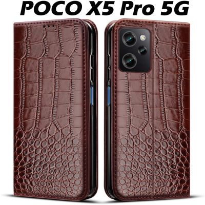 [Yellow peach flavor] สำหรับ Poco X5 Pro 5G เคสสำหรับ Xiaomi Poco X5 Pro เคสหนังกระเป๋าแบบพับได้สำหรับ Poco X5 Pro ฝาปิดมีที่ใส่บัตรโทรศัพท์