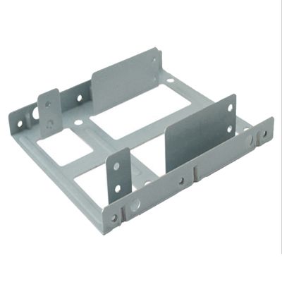 1 Piece 2.5 Inch to 3.5 Inch Internal Mounting Frame Hard Drive Bracket Adapter Mounting Bracket for 2X2.5 Inch SSD/HDD to 3.5 Inch Bay
