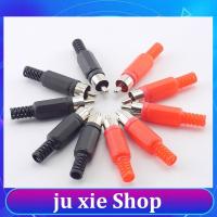 JuXie store RCA Plastic Male Jack Connector Adapter Solder Audio Video Plug Handle Stereo Plugs Channel Dual Industrial Tool DIY