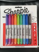 ปากกาสี Sharpie 9 สี (ชนิดติดทนถาวร) จำนวน 1 แพ็ค