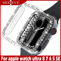 Diamond เคสกันรอยหน้าปัดนาฬิกา for apple watch ultra 49mm Series 8 7 41mm 45mm เคส Cover For apple watch 6 SE 5 4 3 38mm 42mm 40mm 44mm เคส Accessories