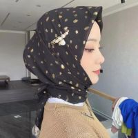 สุภาพสตรีแฟชั่นชีฟองมุสลิม Hijabs ผ้าพันคอผ้าคลุมไหล่มาเลเซียและ Wraps Hijab Head Turbans สำหรับผู้หญิง90x90CM