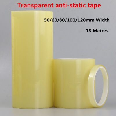 50/60/80/100/120mm Width 18M long Transparent anti-static tape ESD electrostatic tape Circuit board electrostatic tape Adhesives Tape