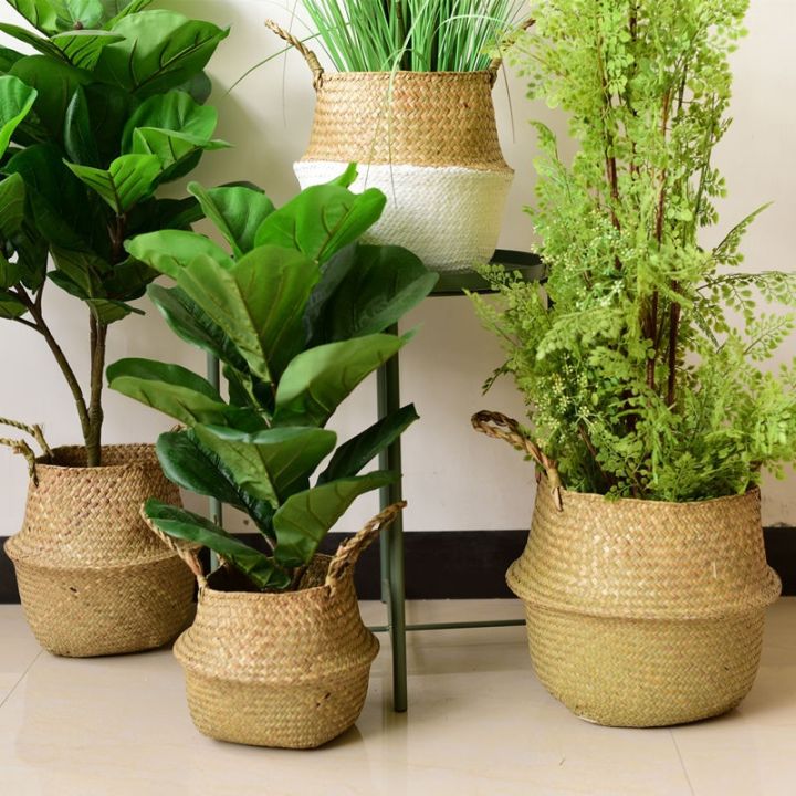 cod-rattan-flower-seagrass-basket-bird-of-paradise-qin-leaf-banyan-turtle-back-folding-storage-large-cross-border