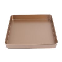 Thickened 11-Inch Square Baking Pan Carbon steel Cake Roll Nougat Biscuit Baking Mold Oven Non-Stick 28x28Cm