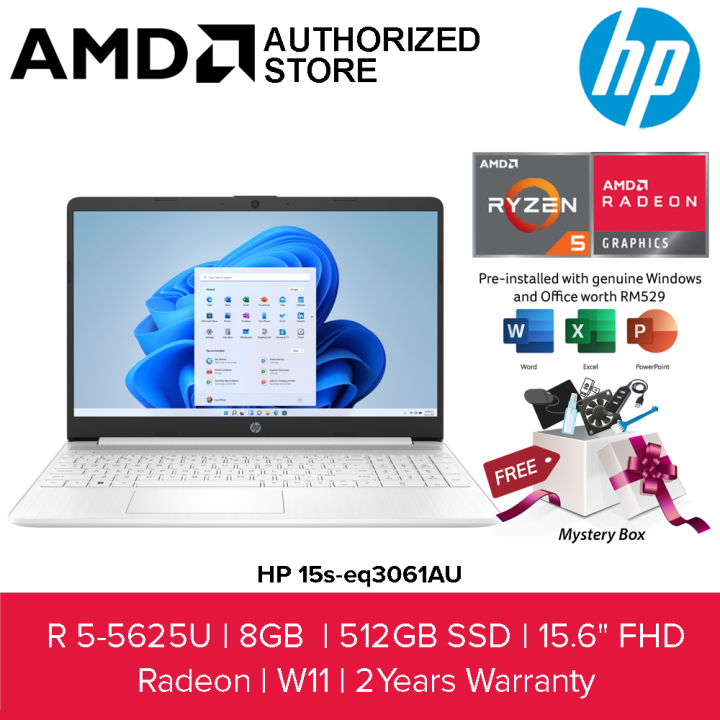 Hp 15s Eq3061au 156 Fhd Laptop Snow Flake White Ryzen 5 5625u 8gb 512gb Ssd Ati W11 Hs 6385