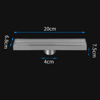 304 Stainless Steel Floor Drain Side Long Linear Strip Large Drainage for Kitchen Bathroom Shower Drainer Trap Waste Grate Cover