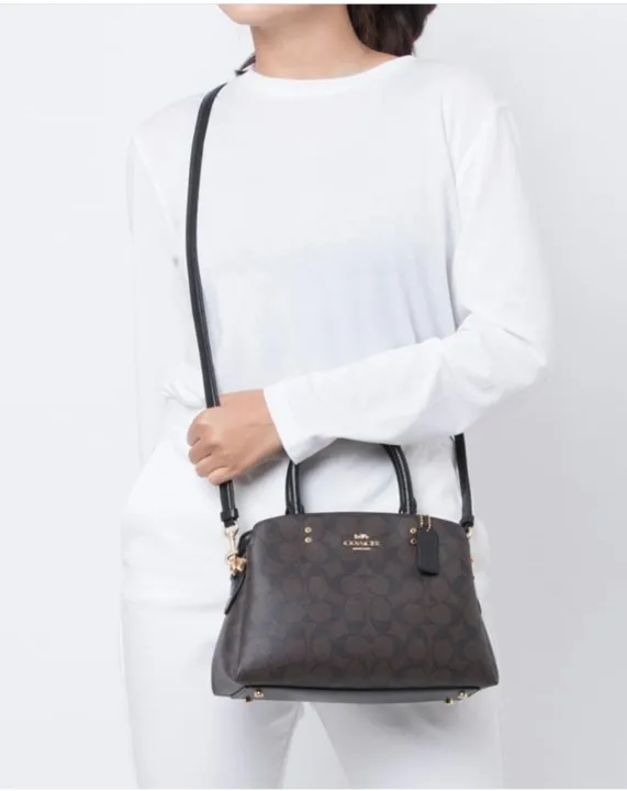 Guaranteed Original Coach Mini Lillie Carryall In Signature Canvas Women's  Top Handle Bag 91494 - Brown/Black | Lazada PH