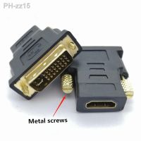 DVI 24 5 to HDMI-compatible Adapter Converter 24k Gold Plated Plug Metal Screw 1080P Video Converter for PC HDTV Projector