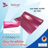 เฟล็กกากเพชร POLI-FLEX PEARL GLITTER-457 PINK เฟล็กติดเสื้อ