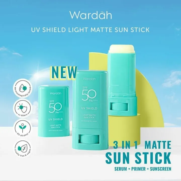 Wardah UV Sheld LIGHT MATTE SUN STICK SPF 50 PA 22GR | Lazada