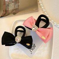 French Style Xiaoxiangfeng Grip Princess On The Run Same Style High-Grade Diamond-Embedded Love Heart Bow Tie Headdress Shark Clip Hair Claw