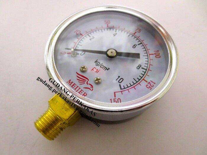 Terlaris METERAN ANGIN COMPRESSOR PRESSURE GAUGE MANOMETER KOMPRESOR 10