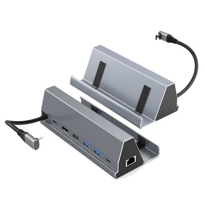 7 in 1 Docking Station Replacement Spare Parts or Steam Deck Aluminum Alloy Holder Dock 60Hz -Compatible USB-C for Steam Deck Game Console