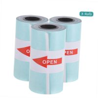 Printable Sticker Paper 3 Rolls 5.7*3CM Thermal Fax Paperr with Self-adhesive for PAPERANG P1/P2 Mini Photo Printer Collars