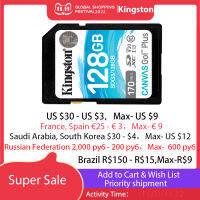 Kingston แฟลชการ์ดการ์ด SD ใหม่64Gb 128Gb การ์ดความจำ256Gb 512Gb สำหรับ DSLRs กล้องมิเรอร์เลสและการผลิตวิดีโอ4K