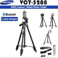 ส่งจากไทย ของแท้ ขาตั้งกล้องมือถือ Yunteng VCT-5208 TRIPOD มีรีโมทบลูทูธ ขาตั้งมือถือYUNTENG พกพาได้ พร้อมที่จับมือถือ/ถุงผ้า/รีโมทบลูทูธ ปรับได้