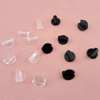 200pcs  Inner sizes (3mm width*5mm height) 1.3cm Clear Black Round Plastic Cuffs for attaching accessories on elastic hair bands Exercise Bands