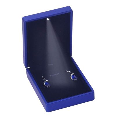 LED Light Pendant Box Necklace Display Case Velvet Cloth Jewelry Gift Box for Wedding Engagement Proposal Birthday Anniversary