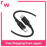 Anker PowerLine III Flow USB-C &amp; สาย USB-C Anker Tangle Free Cable USB PD Compatible Silicone Material 100W Compatible With Galaxy iPad Pro MacBook Pro/air (1.8M Midnight Black)