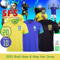 SFS Top 2022 Brazil Jersey S-5XL Soccer Football Men T-SHIRT Away Version