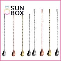 SUN BOX เกลียว การผสม กวน อุปกรณ์บาร์ อุปกรณ์ครัว ช้อนชา ช้อนค็อกเทล เครื่องมือบาร์เทนเดอร์