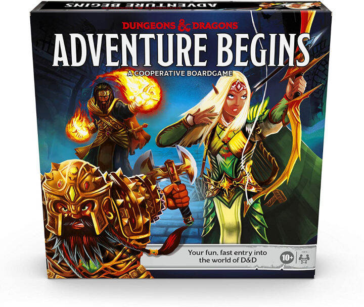 Hasbro Gaming Dungeons & Dragons Adventure Begins, Cooperative Fantasy ...