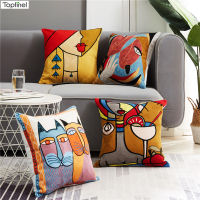 Topfinel Picasso Pillowcase Embroidery Cushions Covers Decorative Throw Pillows Covers for Sofa Car Abstract Pillowcase 45x45cm