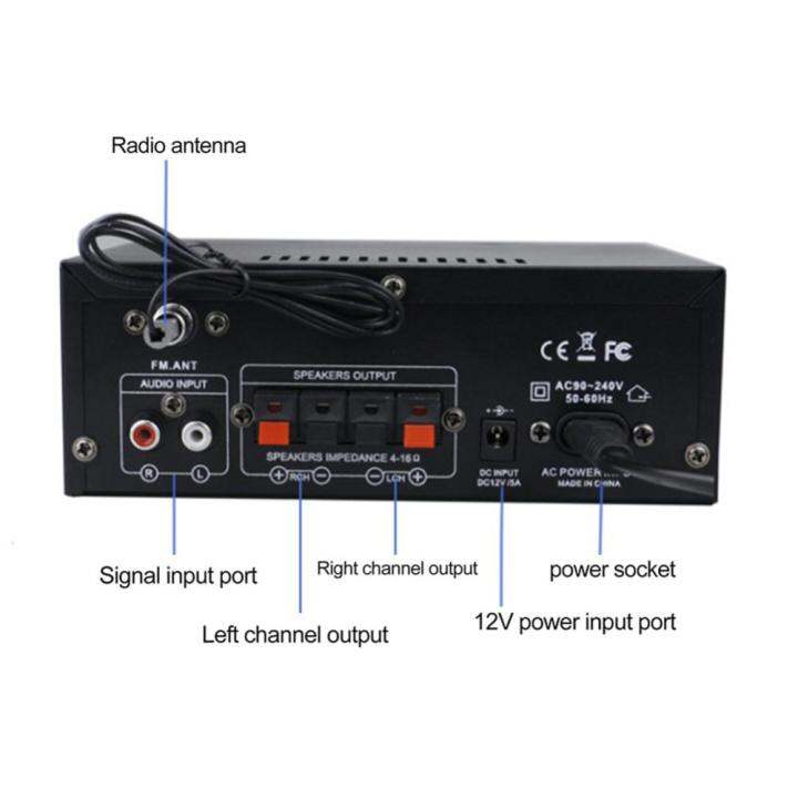 ตัวรับสัญญาณเครื่องขยายเสียงสเตอริโอ-hifi-ak45-400wx2สัญญาณเสียง2-0ช่องเครื่องขยายเสียง5-0บลูทูธที่รองรับได้กับรถบ้าน