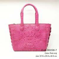 Prang Crocodile Leather Top Handle Bag Handbag กระเป๋าถือสตรี กระเป๋าผู้หญิง หนังจระเข้ C-LB-0231H-T