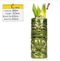 【Free-delivery】 fuhe325196378 จัดส่งฟรี Tiki แก้ว Tiki Tumblers เซรามิคฮาวายแก้วปาร์ตี้แว่นตา