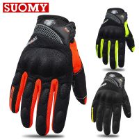 SUOMY Summer Touch Screen Motorcycle Riding Glove Full Finger Mesh Breathable Motocross Glove Luvas Moto MTB Dirt Bike Gloves