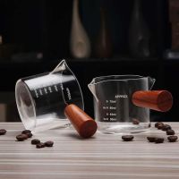 OKDEALS01 Double-mouthed Small Milk With Scale For Espresso Coffee Glass Jigger Measure Mug Coffeware Ounce Cup