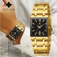 [Aishang watch industry]WWOOR นาฬิกาแฟชั่นทองผู้ชาย39; S แบรนด์หรูใหม่นาฬิกาบุรุษนาฬิกาข้อมือควอตซ์โลหะกันน้ำไม่ขึ้นสนิมธุรกิจ Reloj Hombre