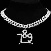 Hip Hop13mm Iced Out Chain Choker Cuban Link Necklace For Men Women Bling Rhinestones 001 345 789 Pendant Necklaces 2022 Jewelry