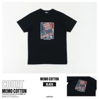 Memo ผ้า Cotton รุ่น COURT สินค้าลิขสิทธิ์แท้ เสื้อยืดคอกลมผ้าฝ้าย ใส่ รีด