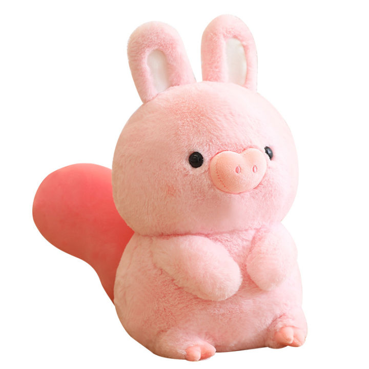 amila-ตุ๊กตาหมูกระต่ายน่ารักกระต่ายเด็กตุ๊กตาหนานุ่มของขวัญวันเกิดเด็กผู้หญิงกระต่ายหมูสีชมพู
