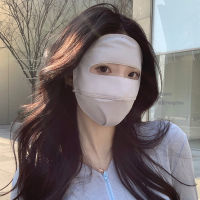 เต็มใบหน้าครีมกันแดดใบหน้าฤดูร้อนบาง Ice Silk Sunscreen Face Kini ป้องกันรังสียูวีร่มกันแดด  J4HG