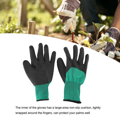 ถุงมือป้องกันทำงาน1คู่กันลื่นทนทานต่อการเสียดสีถุงมือทำสวนถุงมือหยิบจับแรงงาน