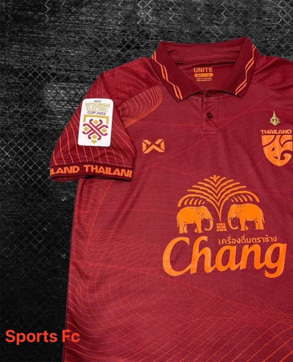 เสื้อฟูตบอลผู้ซาย-เกดเอ-thailand-สีแดงลาดมูร์-เสื้อ-กางเกง-size-m-l-xl-2xl-3xl-ชุดกีฬาขายราดาถูกๆ