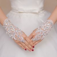 ♕✾▬ 1 Pair Bridal Wedding Gloves Wedding Performance Gloves