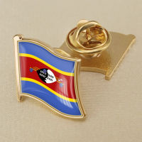 Swaziland Swaziland Flag Crystal Resin Badge Brooch Flag Badges of All Countries in the World All-metal Brooch Copper Brooch Collection