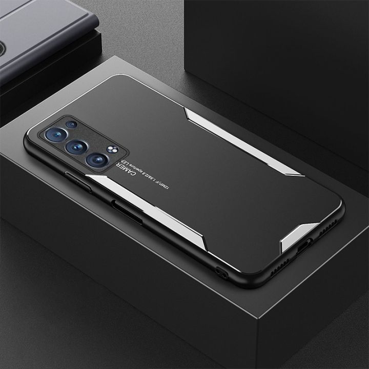 กล่องโลหะอะลูมิเนียมแฟชั่นที่สร้างสรรค์สำหรับ-oppo-reno-6-pro-plus-5g-ฝาหลังเคสป้องกันโทรศัพท์ซิลิโคนสำหรับ-oppo-reno-6-lite-เคส-reno6-coque