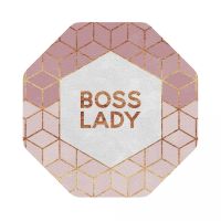 Boss Lady ที่รองแก้วกาแฟ4ชิ้นชุดพรมสำหรับตกแต่งโต๊ะอาหารและแผ่นรองจาน LCD3912สำหรับบาร์ห้องครัวห้องอาหารในบ้าน